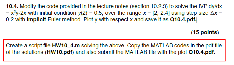 10.4. Modify the code provided in the lecture notes | Chegg.com