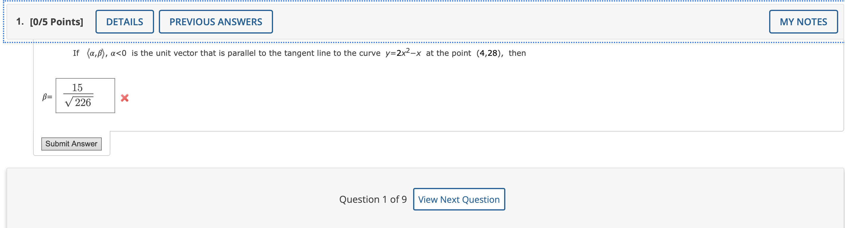 Solved y=2x2−x | Chegg.com