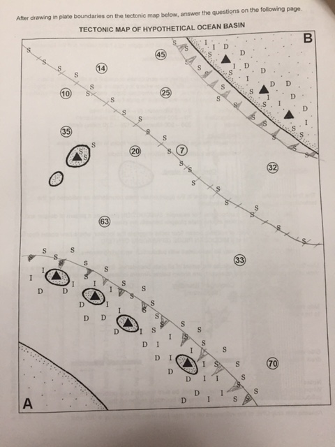 Solved itt. Questions about the Plate Boundary Map 1/2 point | Chegg.com