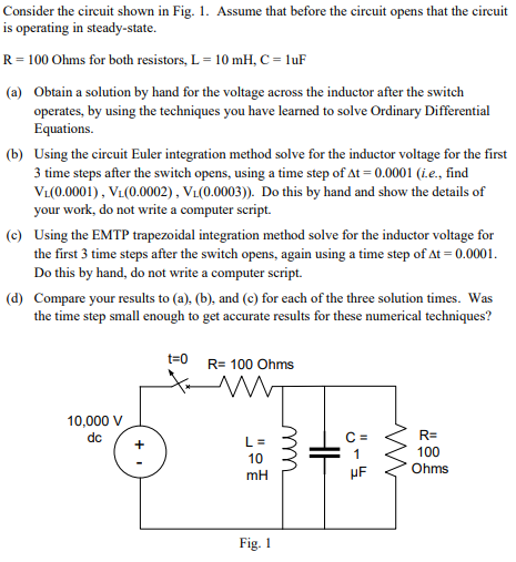 Solved Consider the circuit shown in Fig. 1. Assume that | Chegg.com