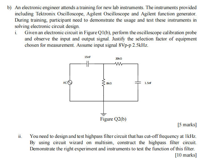 Solved B) An Electronic Engineer Attends A Training For New | Chegg.com