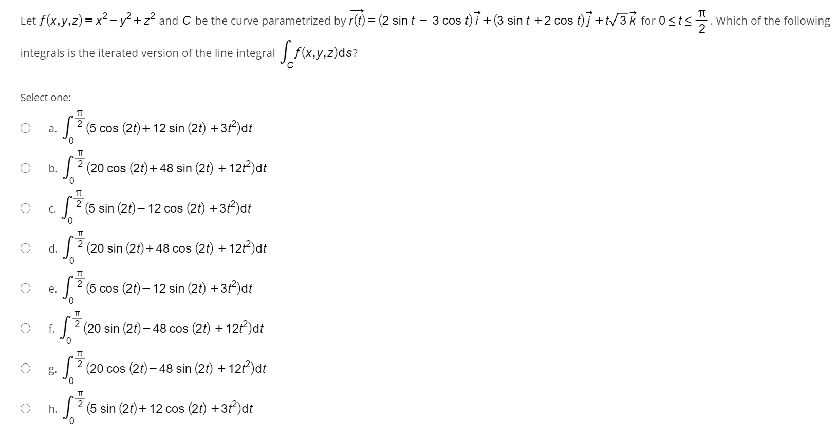 Solved Let F X Y Z X2 Y2 2 And C Be The Curve Param Chegg Com