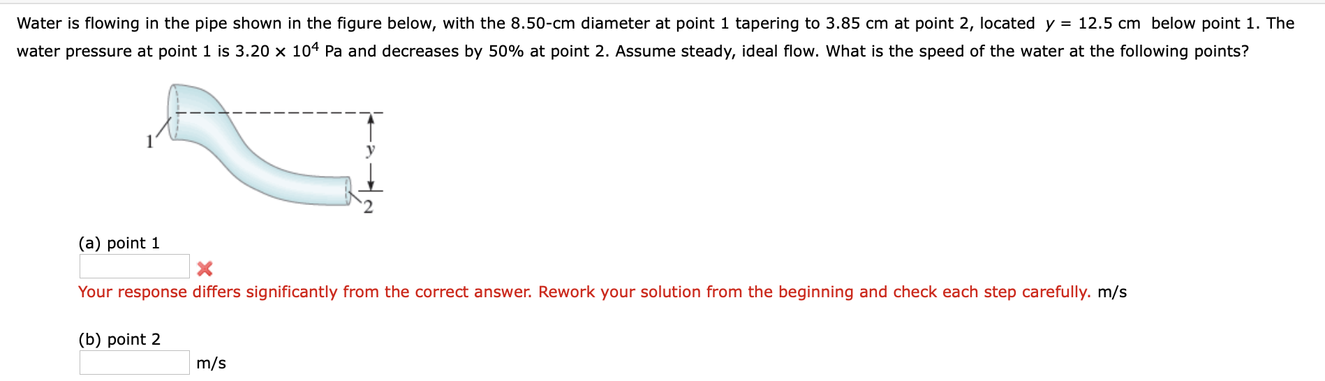 Solved Water is flowing in the pipe shown in the figure | Chegg.com