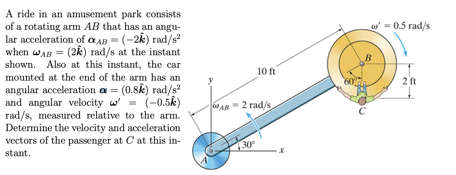 Solved A ride in an amusement park consists of a rotating | Chegg.com