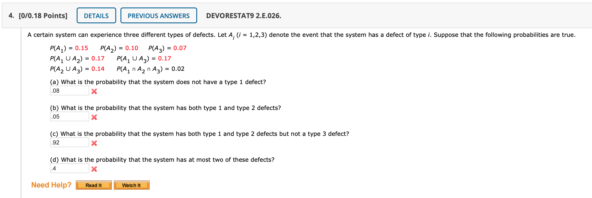 Solved 4. [0/0.18 Points] DETAILS PREVIOUS ANSWERS | Chegg.com