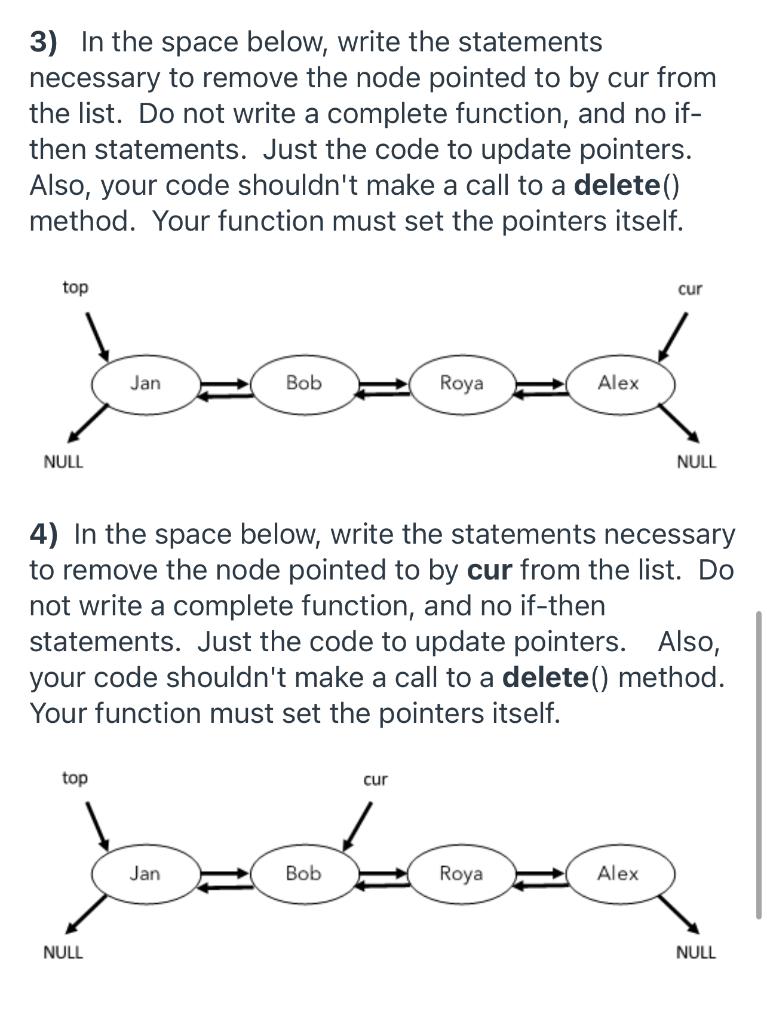3) In the space below, write the statements necessary | Chegg.com