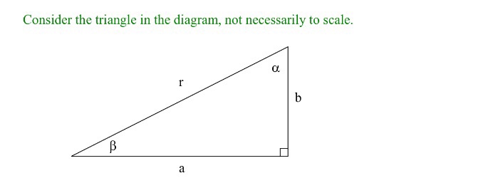 Solved Consider the triangle in the diagram, not necessarily | Chegg.com