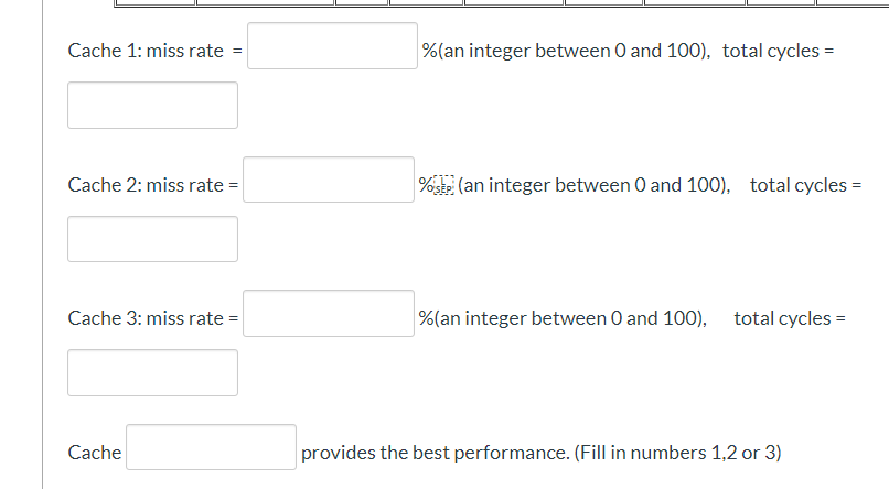 Solved 5.2.3 You are asked to optimize a cache design for | Chegg.com