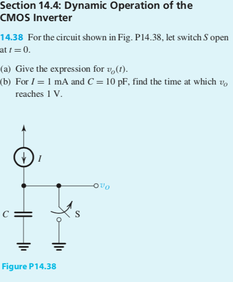 Solved Section 14.4: Dynamic Operation of the CMOS Inverter | Chegg.com