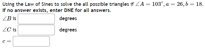 Solved Using The Law Of Sines To Solve The All Possible | Chegg.com