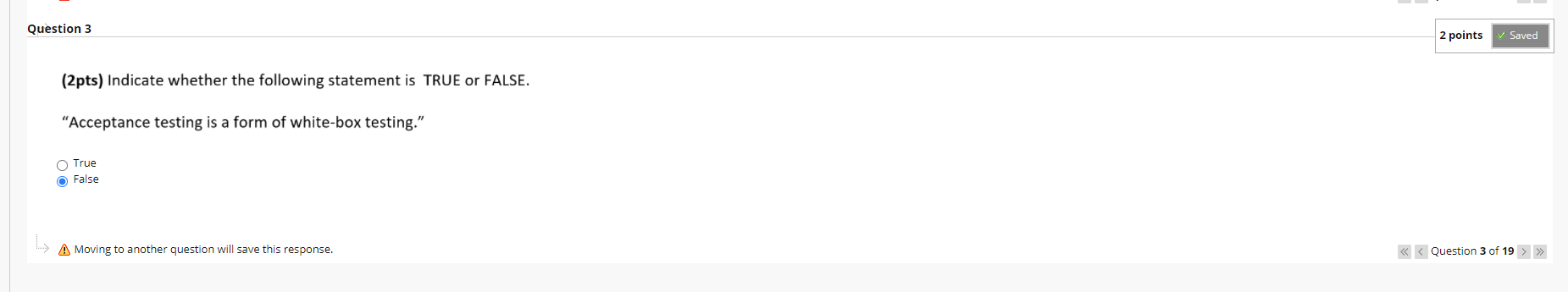 Solved Question 3 2 points Saved (2pts) Indicate whether the | Chegg.com