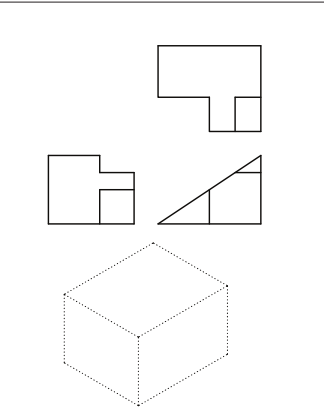 Solved Given the three orthogonal projections, identify the | Chegg.com