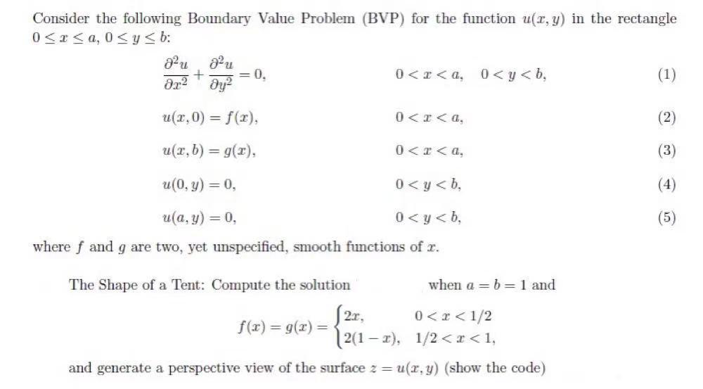 Solved Consider the following Boundary Value Problem (BVP) | Chegg.com