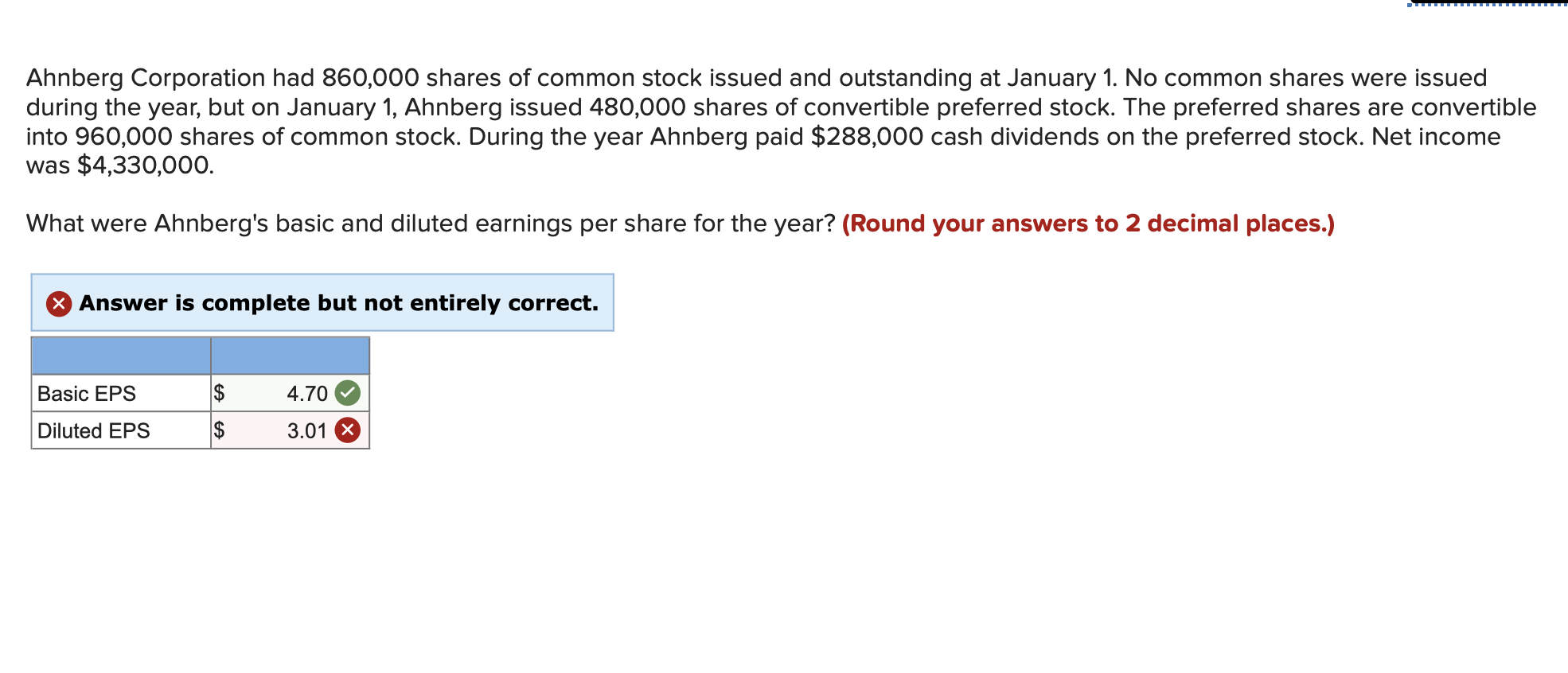 Solved Ahnberg Corporation Had 860,000 Shares Of Common | Chegg.com