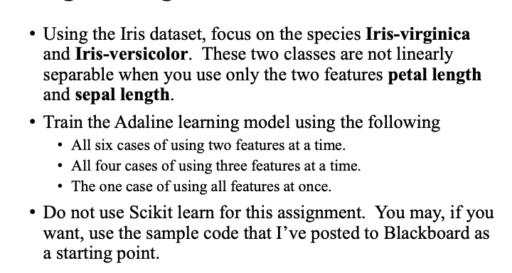 Solved Using The Iris Dataset, Focus On The Species | Chegg.com