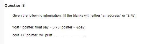Solved Question 1 The symbol is the dereferencing operator. | Chegg.com