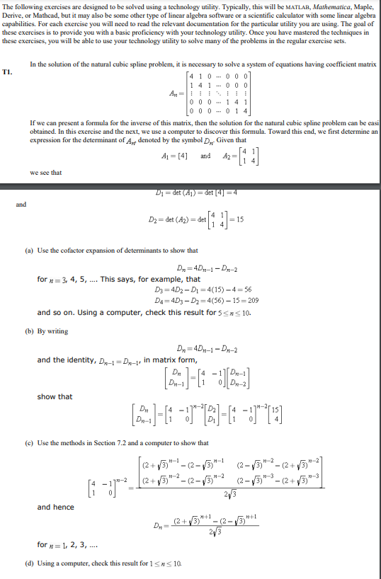 Solved The Following Exercises Are Designed To Be Solved | Chegg.com