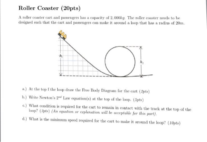 Solved A roller coaster cart and passengers has a capacity Chegg