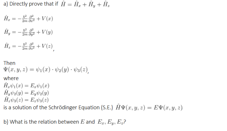Solved A Directly Prove That If U ĥ Hy H A 92 2 Chegg Com