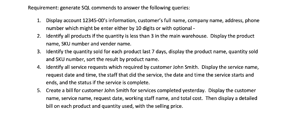 Solved PLEASE HELP MAKE QUERY'S USING SQL BASED ON THE | Chegg.com