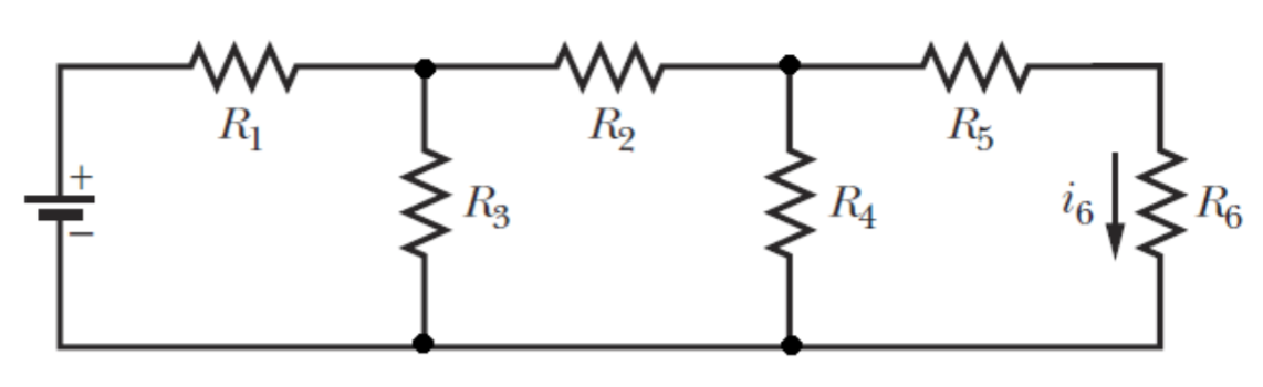 Solved In the Figure, the current in resistor R6 is i6 = | Chegg.com