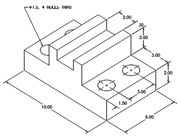 Solved Draw the three views (orthographic views3rd angle