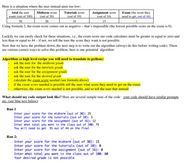 Solved Problem description: The code will help the user | Chegg.com
