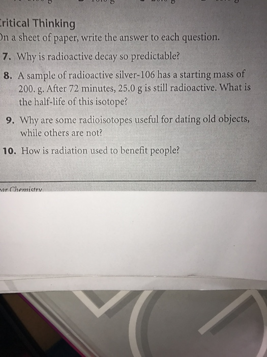 Help Me Write Chemistry Critical Thinking