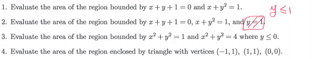 Solved 1. Evaluate the area of the region bounded by x +y + | Chegg.com