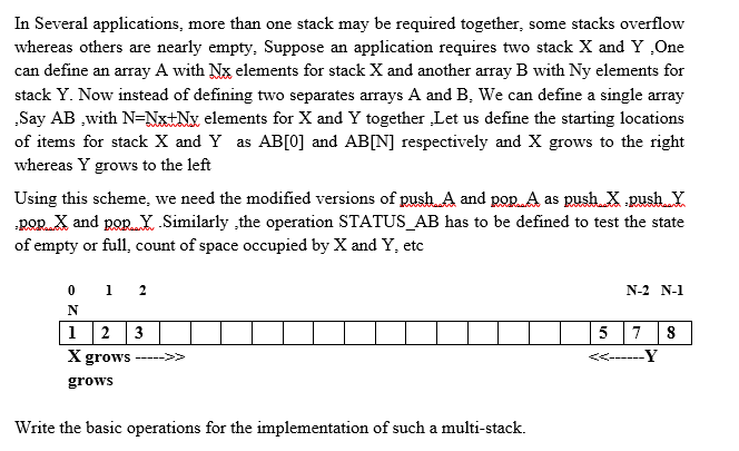 Solved In Several applications, more than one stack may be | Chegg.com