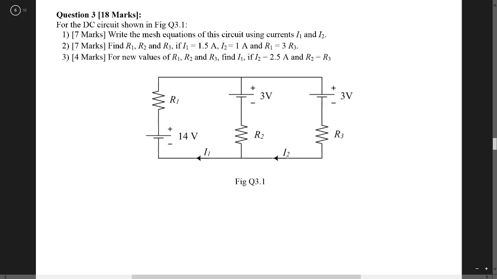 Solved Question 2 [18 Marks]: The circuit shown in Fig Q2.1 | Chegg.com