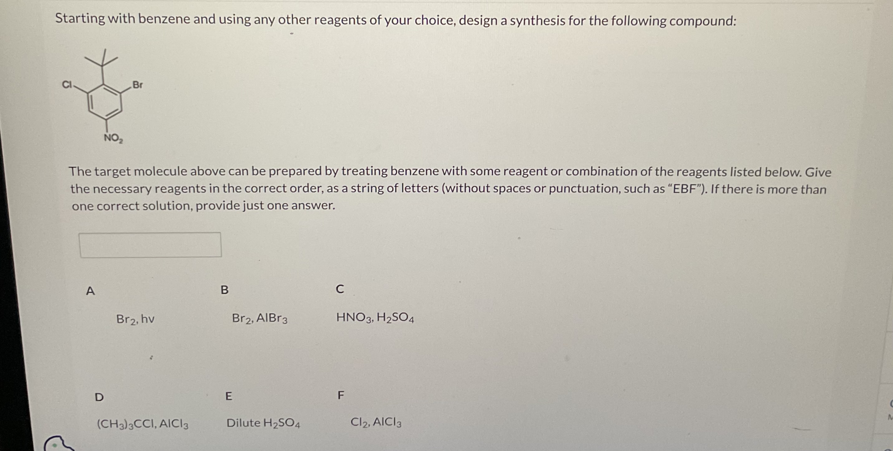 Solved Starting With Benzene And Using Any Other Necessary | Chegg.com