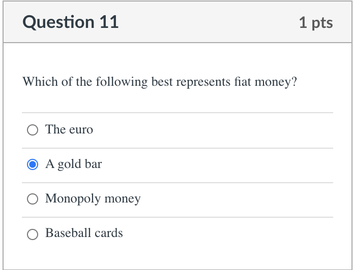 Solved Question 11 1 pts Which of the following best | Chegg.com