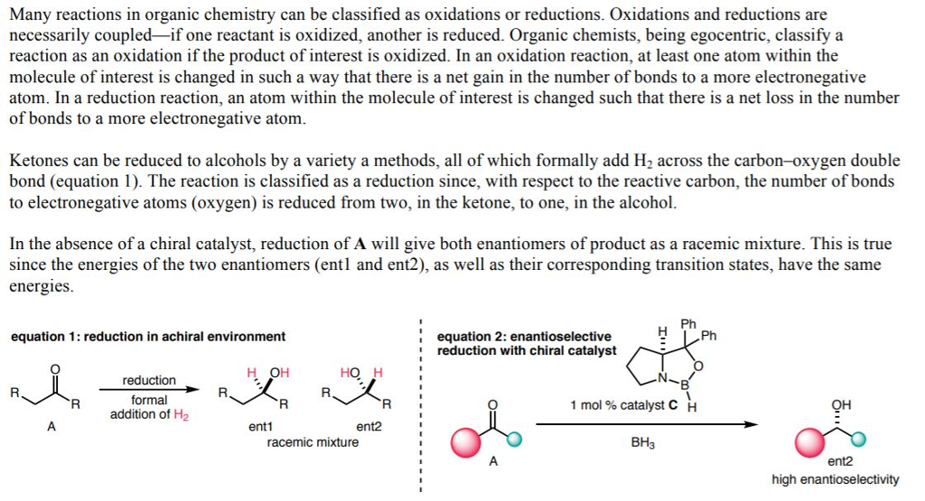 Reduction Example Structure Reduction Reaction Organic Chemistry