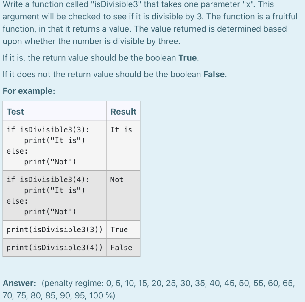 Solved Write a function called "isDivisible3" that takes one | Chegg.com