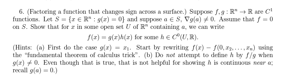 Solved = 6. (Factoring a function that changes sign across a | Chegg.com