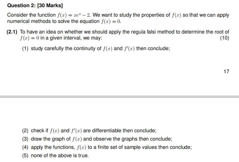 Solved Question 2: [30 Marks] Consider the function f(0) = | Chegg.com