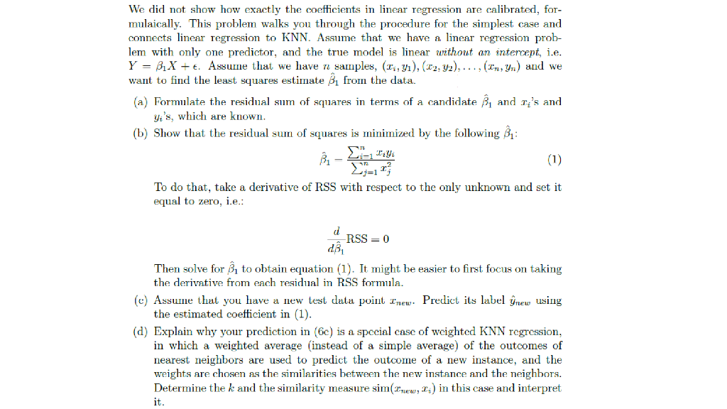 Solved We Did Not Show How Exactly The Coefficients In | Chegg.com