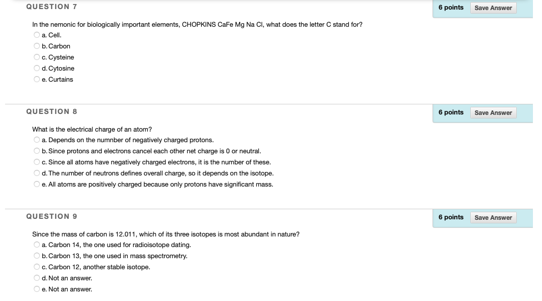 Solved QUESTION 7 6 points Save Answer In the nemonic for | Chegg.com