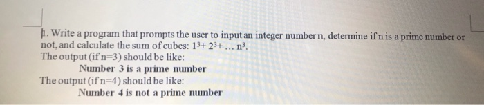 Solved 1.Write a program that prompts the user to input an | Chegg.com