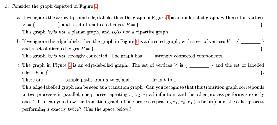 Solved 2 CS T2 z Figure 1: Example of an edge-labelled | Chegg.com