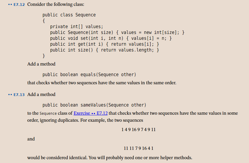Solved .. E7.12 Consider the following class: public class | Chegg.com