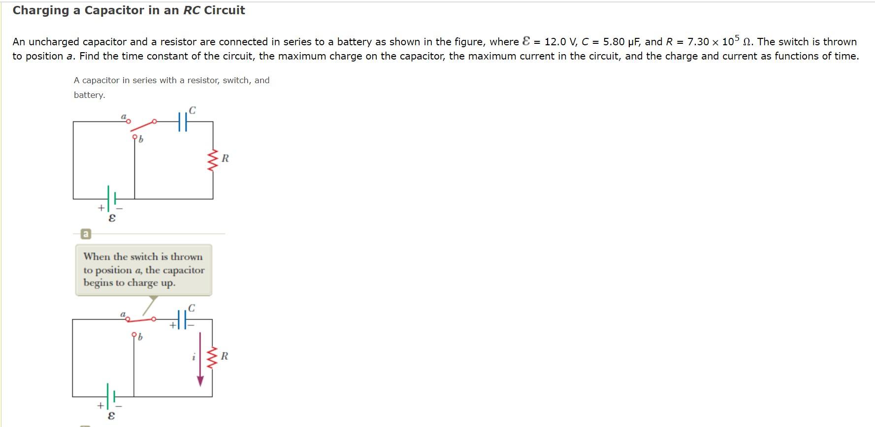 [Solved] EXERCISE An uncharged capacitor and a resistor ar