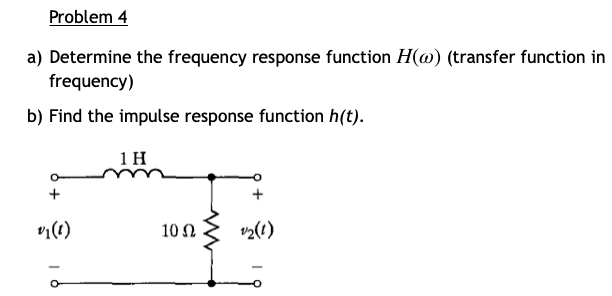 Solved Problem 4 A) Determine The Frequency Response | Chegg.com