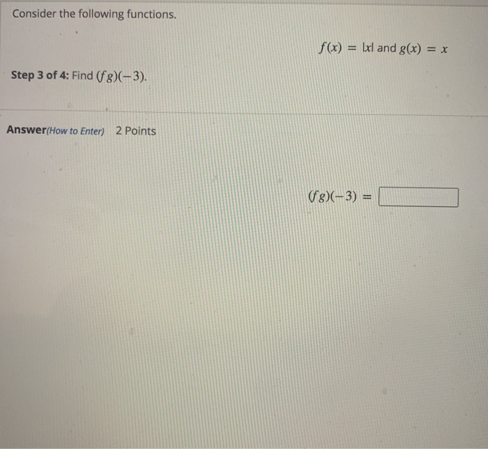 Solved Consider The Following Functions F X Bxl And G X