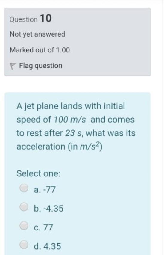 Solved Question 10 Not yet answered Marked out of 1.00 P | Chegg.com