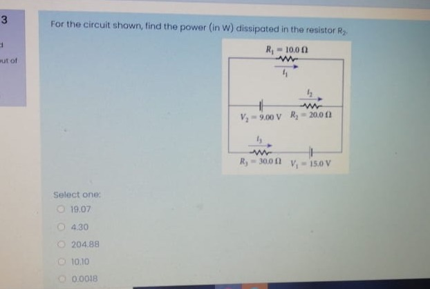 Solved 3 For The Circuit Shown, Find The Power (in W) | Chegg.com