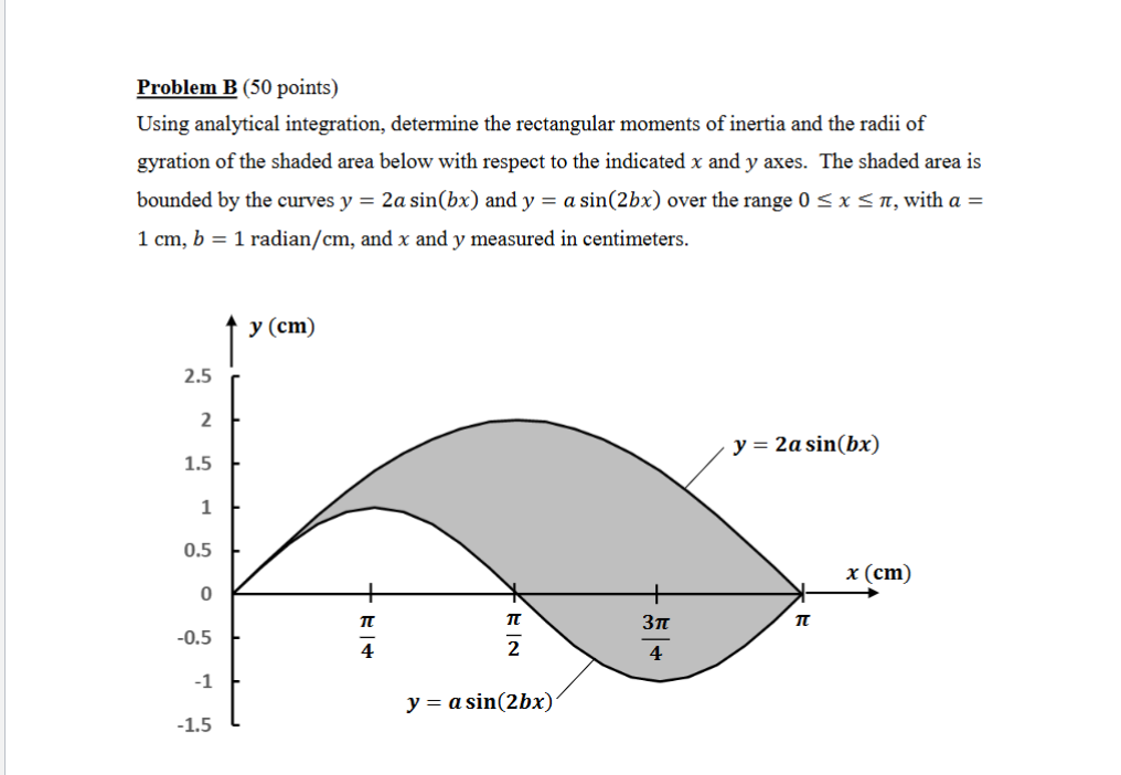 Solved by an EXPERT Problem B (50 ﻿points)Using analytical integration ...