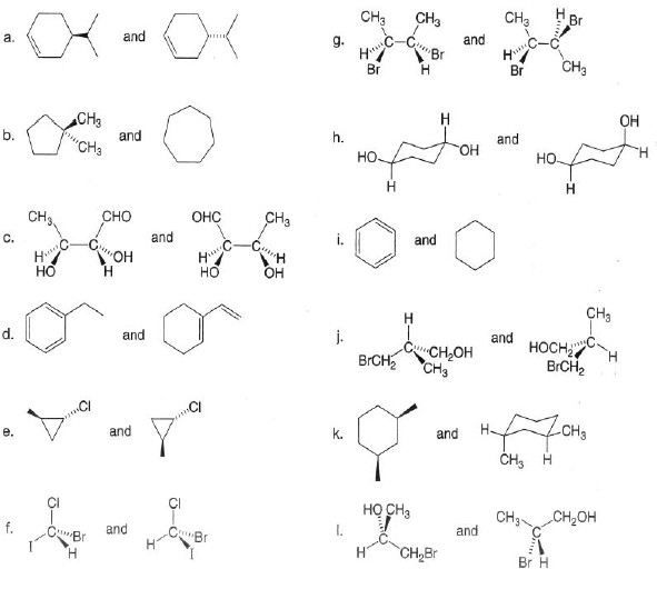 Solved: How are the compounds in each pair related to each other ...