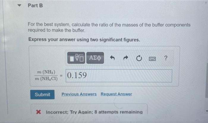 Solved Which Of The Following Buffer Systems Would Be The | Chegg.com